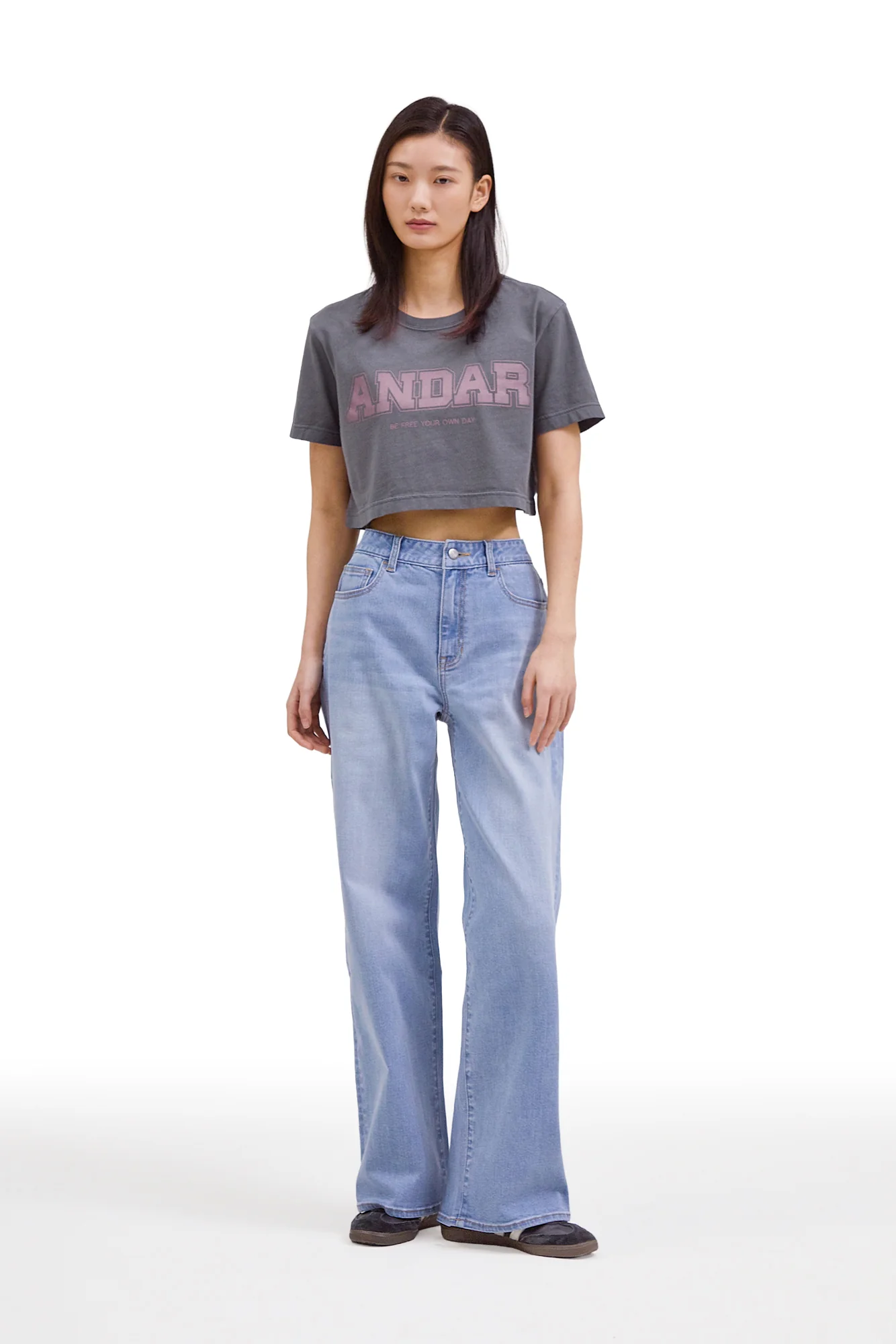 ANDAR Pigment Dyed Cropped Short Sleeve - Image 4