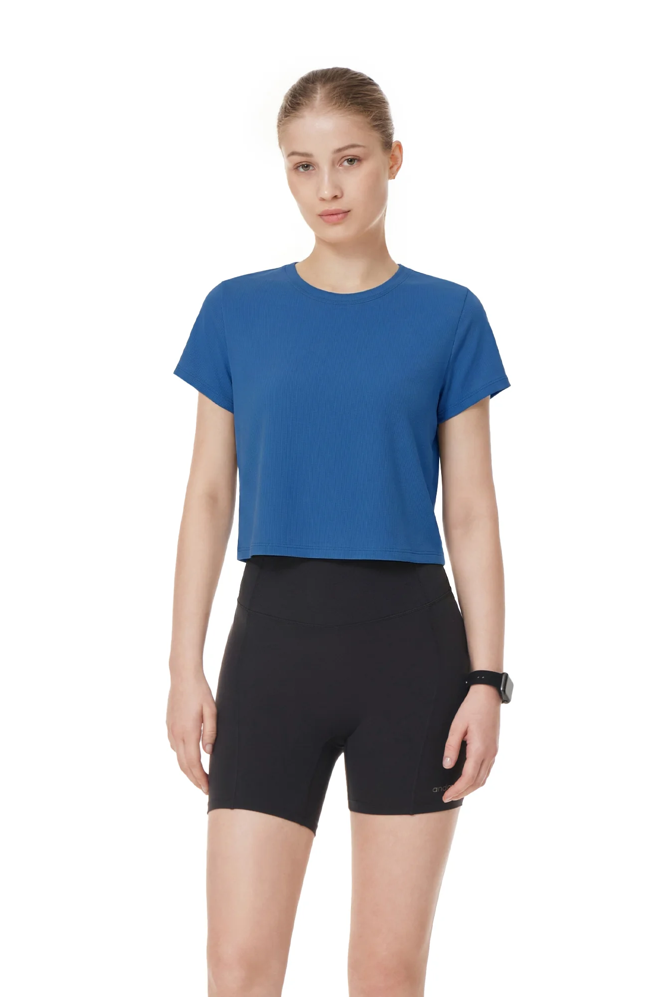 [OUTLET] Mesh Stretch Cropped Short Sleeve