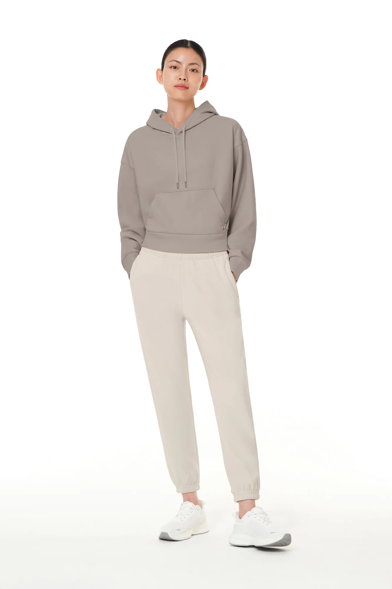Soft Fleece Cropped Hoodie - Image 3